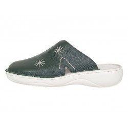 Saboti medicali dama din piele naturala de culoare verde Med-Line BR298VERDE