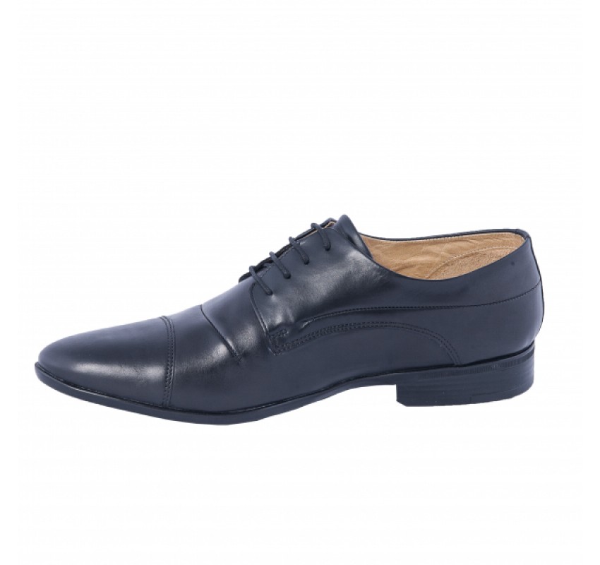 Pantofi barbati eleganti din piele naturala BRD160N - Negru