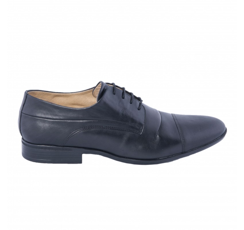 Pantofi barbati eleganti din piele naturala BRD160N - Negru