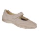 Pantofi dama Med-Line Ultra Confort din piele naturala bufo cu bareta BRD214BEJ