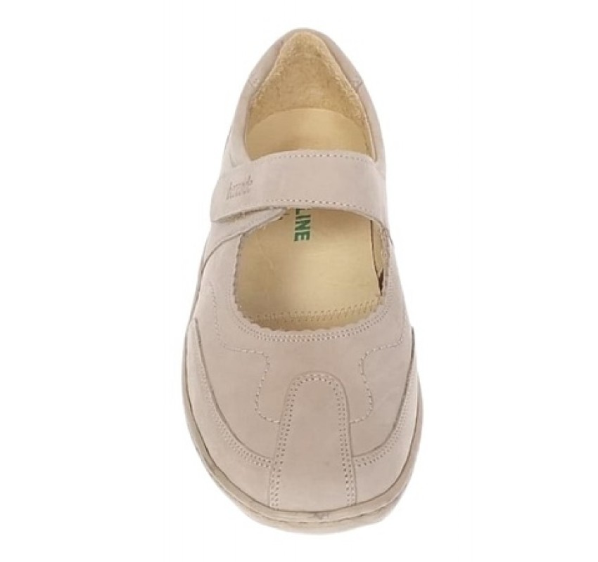 Pantofi dama Med-Line Ultra Confort din piele naturala bufo cu bareta BRD214BEJ