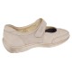 Pantofi dama Med-Line Ultra Confort din piele naturala bufo cu bareta BRD214BEJ