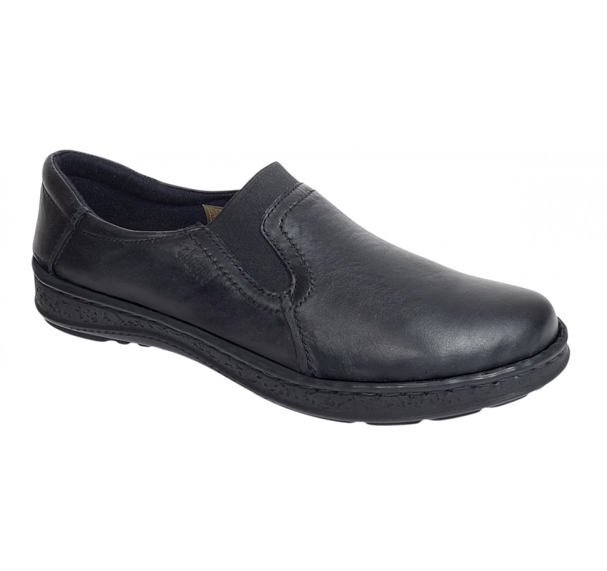 Pantofi dama medicali din piele naturala Ultra Confort Med-Line 278N Negru