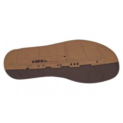 Papuci barbati din piele naturala maro bufu Marimea 44 BRD312MI