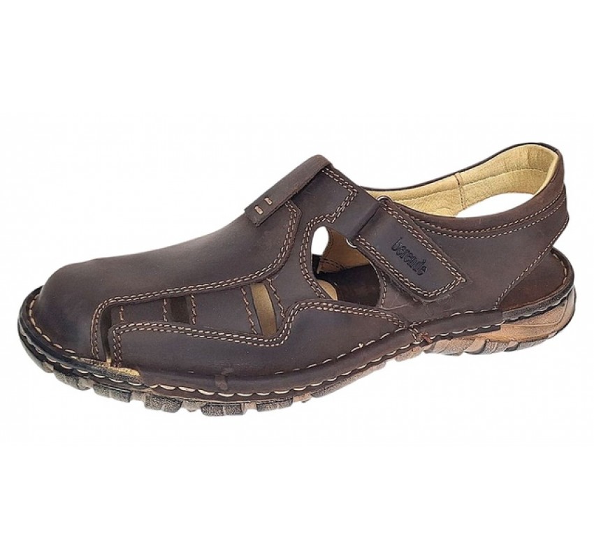 Sandale barbati din piele naturala Ultra Confort Marimea 42 Maro BRD334MI
