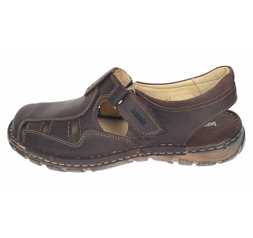 Sandale barbati din piele naturala Ultra Confort Marimea 42 Maro BRD334MI