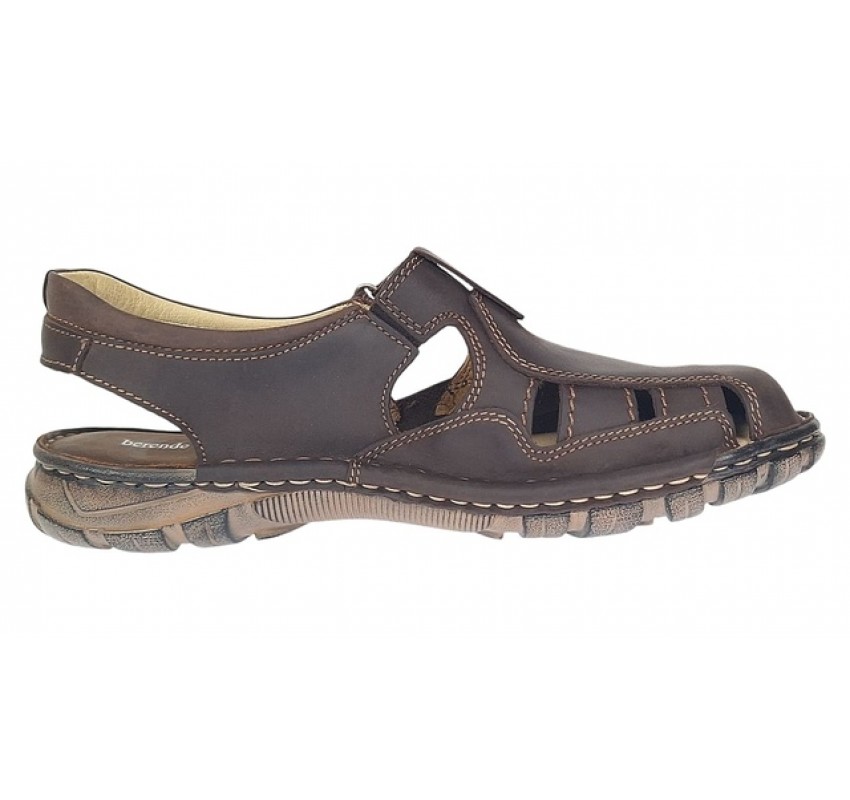 Sandale barbati din piele naturala Ultra Confort Marimea 42 Maro BRD334MI