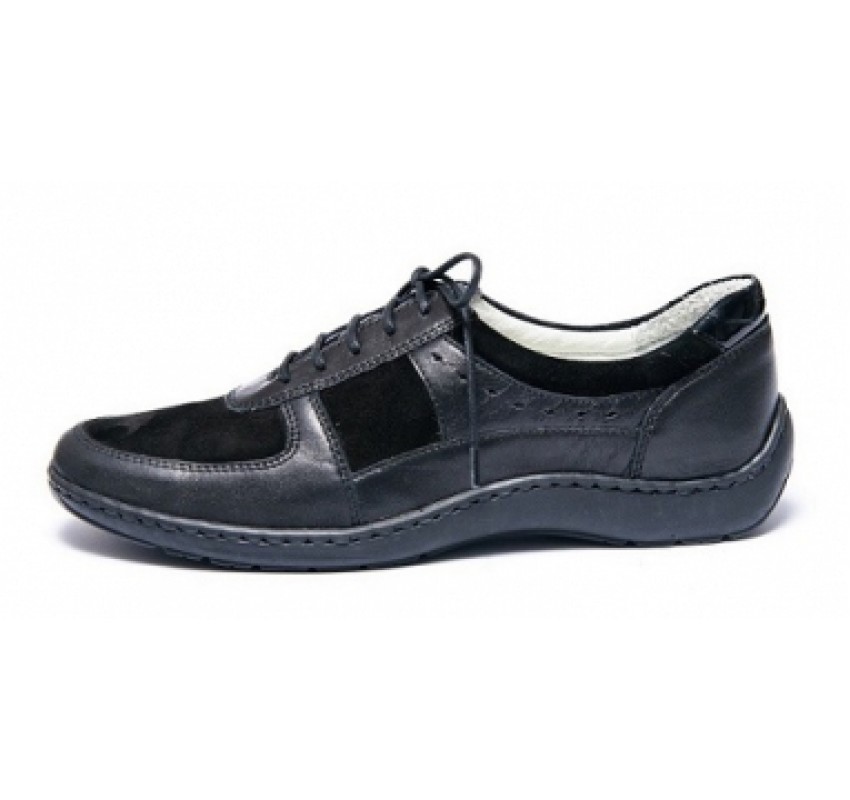 Pantofi dama medicali din piele naturala, ultra confort MED+LINE , BRD445N Negru