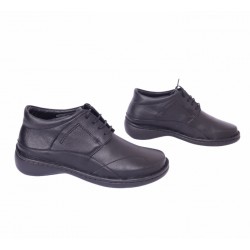 Ghete dama medicale din piele naturala, ultra confort , MED LINE , BRD477N Negru