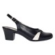 Pantofi dama eleganti decupati negru-alb cu toc – design modern din piele naturala BVS35LA