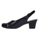 Pantofi dama eleganti decupati negru-alb cu toc – design modern din piele naturala BVS35LA