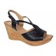 Sandale dama negre din piele naturala cu platforme de 8cm BVS45N