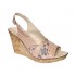 Sandale dama din piele naturala cu platforme de 10cm Bej Floral BVS47XCON