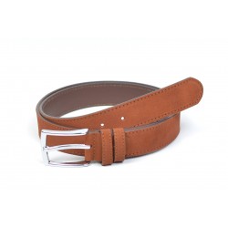 Curea barbati eleganta din piele naturala intoarsa, maro 3.5cm - CC2514MR