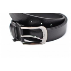 Curea barbati eleganta din piele naturala, de culoare neagra, 3.5 cm - CE9700