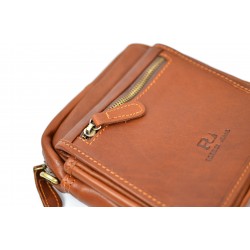 Borseta pentru barbati, de umar, din piele naturala, de culoare maro - CH8390M