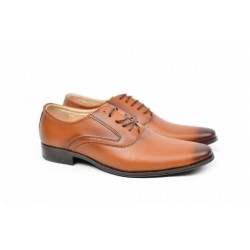 Pantofi barbati eleganti din piele naturala maro - Stef