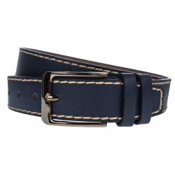 Curea barbati, eleganta pentru costum, latime 3.7cm, bleumarin, piele eco - CK101BLM