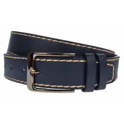 Curea barbati, eleganta pentru costum, latime 3.7cm, bleumarin, piele eco - CK101BLM