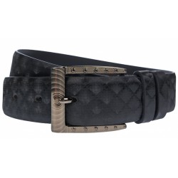 Curea barbati, casual, latime 3.8cm, Negru, piele eco - CK106N