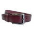 Curea barbati, casual, eleganta, din piele naturala, Bordo 3.5cm - CK109VIS