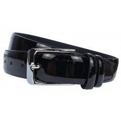 Curea barbati eleganta pentru costum, latime 3.5cm, Negru LAC, piele ecologica  - CK110NLAC