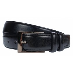 Curea barbati, eleganta, latime 3.4cm, Negru, cusatura, piele eco - CK123N