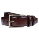Curea barbati, eleganta, latime 3.5cm, Bordeaux, cusatura, piele eco - CK124VIS
