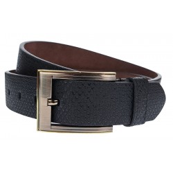 Curea barbati, casual, latime 3.8cm, Negru, piele eco - CK130N