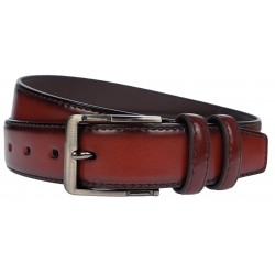 Curea barbati, eleganta, latime 3.5cm, BORDEAUX, piele eco - CK132VIS