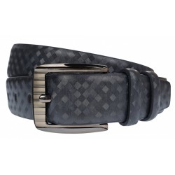 Curea barbati, casual, latime 3.7cm, Negru, piele eco - CK137N