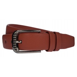 Curea barbati, casual, latime 3.7cm, Maro, piele eco - CK138M