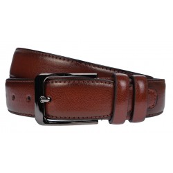 Curea barbati, casual, latime 3.7cm, Maro, piele eco - CK139M