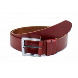 Curea barbati casual din piele naturala 4cm latime, bordo CK140BORDO