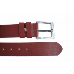 Curea barbati casual din piele naturala 4.5 cm latime, bordo CK140BORDO
