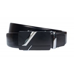 Curea eleganta barbati pentru costum, catarama metalica fara ac, latime 3.5 cm, lungime reglabila, negru - CK211N