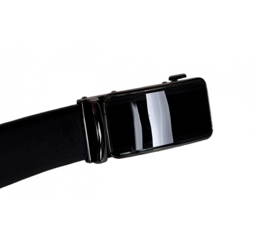 Curea eleganta barbati pentru costum, catarama metalica fara ac, latime 3.5 cm, lungime reglabila, negru - CK216N