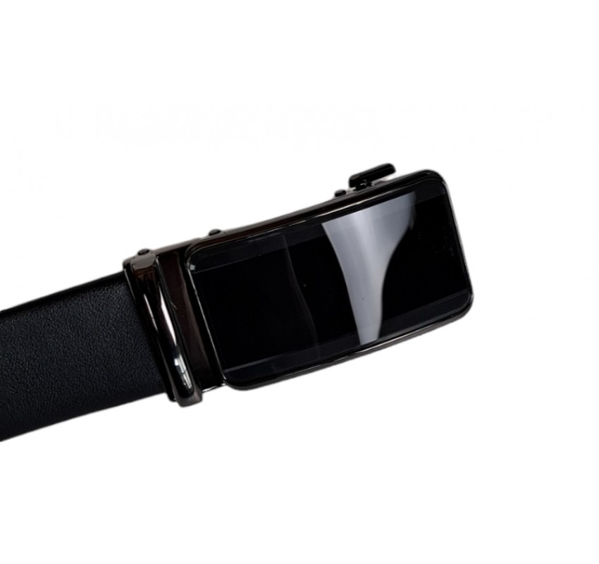 Curea eleganta barbati pentru costum, catarama metalica fara ac, latime 3.5 cm, lungime reglabila, negru - CK216N