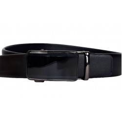 Curea eleganta barbati pentru costum, catarama metalica fara ac, latime 3.5 cm, lungime reglabila, negru - CK216N