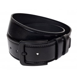 Curea casual barbati pentru jeans, catarama metalica, latime 4.5 cm, negru, piele naturala - CK217N Curea casual barbati pentru jeans, catarama metalica, latime 4.5 cm, negru, piele naturala - CK217N