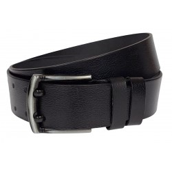 Curea barbati pentru jeans din piele naturala, catarama metalica. cu doua ace, latime 4.5 cm, negru Curea barbati pentru jeans din piele naturala, catarama metalica. cu doua ace, latime 4.5 cm, negru