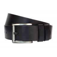 Curea barbati pentru jeans, catarama metalica, latime 4.5 cm, negru, piele naturala - CK219N