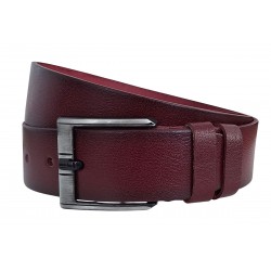 Curea din piele naturala pentru barbati latime 4.5 cm, Bordeaux - CK219VIS Curea din piele naturala pentru barbati latime 4.5 cm, Bordeaux - CK219VIS