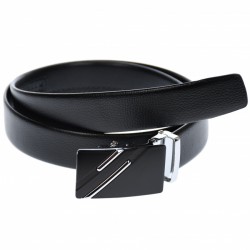 Curea din piele pentru barbati, catarama metalica fara ac, latime 3.5 cm, lungime reglabila, negru - CK239NSS Curea din piele pentru barbati, catarama metalica fara ac, latime 3.5 cm, lungime reglabila, negru - CK239NSS