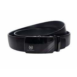 Curea barbati, casual, eleganta, din piele naturala, Negru 3.5cm - CK23N