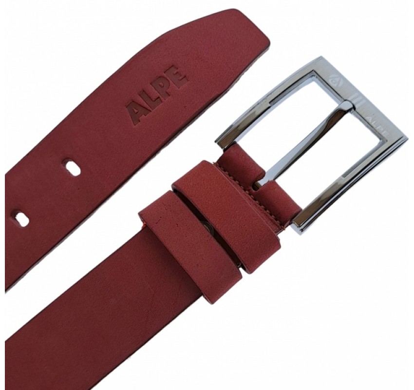 Curea barbati, casual, din piele naturala, BORDO MAT, 4.5cm - CK30BRD