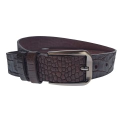 Curea barbati, casual, eleganta, din piele naturala, Maro - CK37MCR