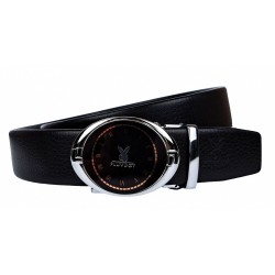 Curea barbati, casual, eleganta, din piele naturala, Negru 3.5cm - CK38N