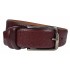 Curea barbati, eleganta, pentru costum, din piele naturala, Grena, 3.4cm - CK61VIS