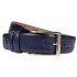 Curea barbati, eleganta, pentru costum, din piele naturala, Bleumarin, 3.4cm - CK66BL